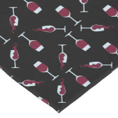 Rotwein-Goblet-Muster Großer Tischläufer (Ecke)