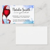 Rotwein | Hintergrund Wasserfarbe Visitenkarte (Vorne/Hinten)