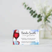 Rotwein | Hintergrund Wasserfarbe Visitenkarte (Stehend Vorderseite)