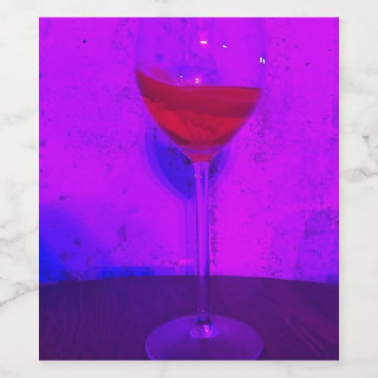 Rotwein im Glas Weinetikett (Einzelnes Label)