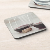 Rotwein in den stemless Gläsern Getränkeuntersetzer (Linke Seite)