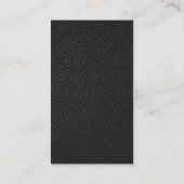 Rotwein in Glas | Elegant Black Leather Visitenkarte (Rückseite)