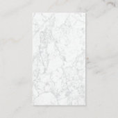 Rotwein in Glas | Marmorweiß Visitenkarte (Rückseite)