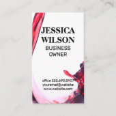 Rotwein in Glas Visitenkarte (Vorderseite)