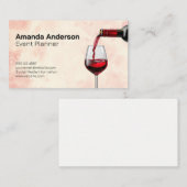 Rotwein in Glas Visitenkarte (Vorne/Hinten)