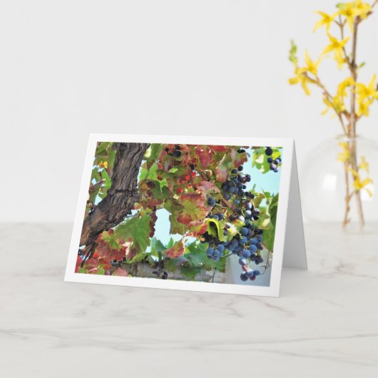 Rotwein Karte (Gelbe Blume)