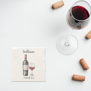 Rotwein-Liebhaber-Unterlage – Personalisierter Wei Steinuntersetzer