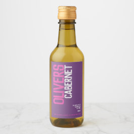 Rotwein lila Rotwein Text Mini Weinetikett