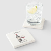 Rotwein Lover Untersetzer - Personalisierter Wein (Seitenansicht)