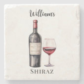 Rotwein Lover Untersetzer - Personalisierter Wein (Vorderseite)