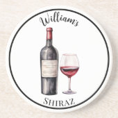 Rotwein Lover Untersetzer - Personalisierter Wein (Vorne)