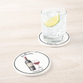 Rotwein Lover Untersetzer - Personalisierter Wein (Seite)