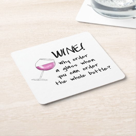 Rotwein-lustiges Wort-Sprichwort-Party-Getränk Rechteckiger Pappuntersetzer (angewinkelt)