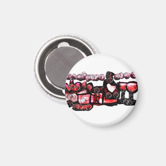 Rotwein Magnet (Vorderseite/Rückseite)