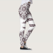 Rotwein-Mandala-Leggings Leggings (Rechts)