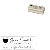 Rotwein Merlot Glass Weinkeller Personalisiert Ans Gummistempel (Stempel)