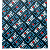 Rotwein-Muster Duschvorhang (Vorderseite)