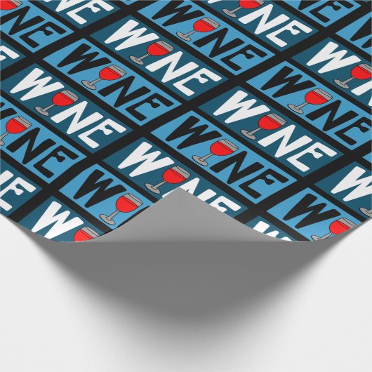 Rotwein-Muster Geschenkpapier (Ecke)