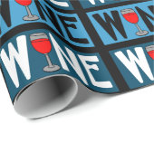 Rotwein-Muster Geschenkpapier (Rolleneckpunkt)