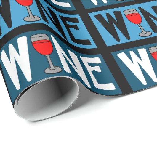 Rotwein-Muster Geschenkpapier (Rolleneckpunkt)