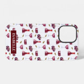 Rotwein-Muster iPhone Hülle (Rückseite (Horizontal))