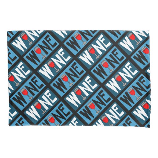 Rotwein-Muster Kissenbezug (Vorderseite)