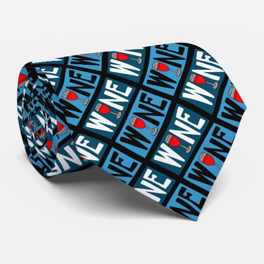 Rotwein-Muster Krawatte (Gerollt)