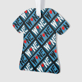 Rotwein-Muster Ornament (Vorderseite)