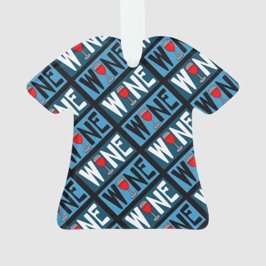 Rotwein-Muster Ornament (Rückseite)