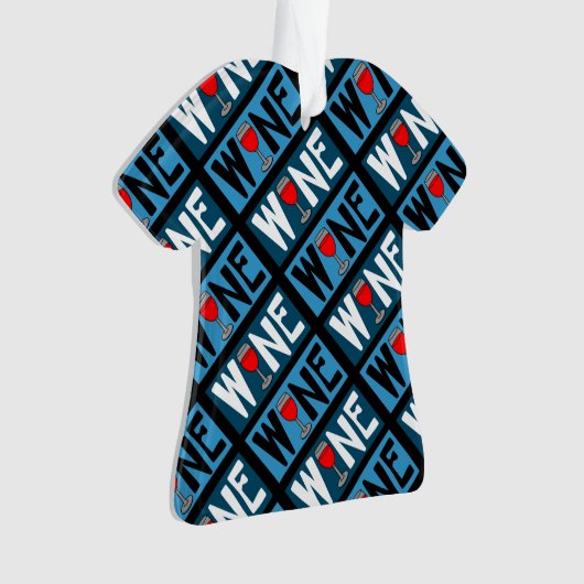 Rotwein-Muster Ornament (Vorderseite)