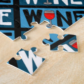 Rotwein-Muster Puzzle (Seite)