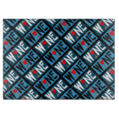 Rotwein-Muster Schneidebrett (Vorderseite)