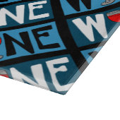 Rotwein-Muster Schneidebrett (Ecke)