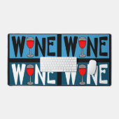 Rotwein-Muster Schreibtischunterlage (Tastatur & Maus)