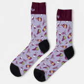 Rotwein Muster Socken (Linkes Detail)