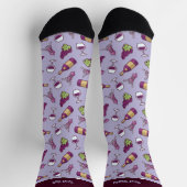 Rotwein Muster Socken (Oben)