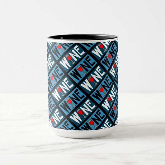 Rotwein-Muster Tasse (Zentrum)