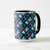 Rotwein-Muster Tasse (VorderseiteRechts)