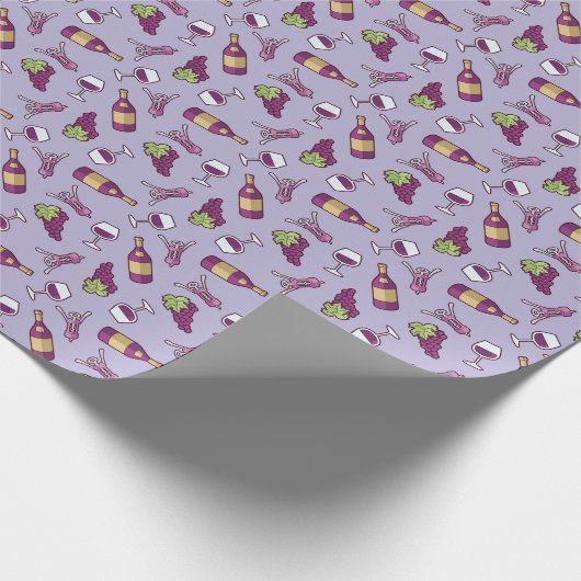 Rotwein-Muster-Umschlagpapier Geschenkpapier (Ecke)
