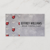 Rotwein-Muster Visitenkarte (Vorderseite)