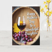 Rotwein-Muttertags-Weinkarte Karte (Gelbe Blume)