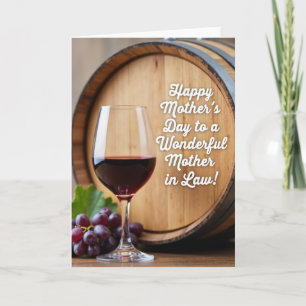Rotwein Muttertagskarte Karte