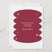 Rotwein-Nachbarschaft-Party Einladung (Rückseite)