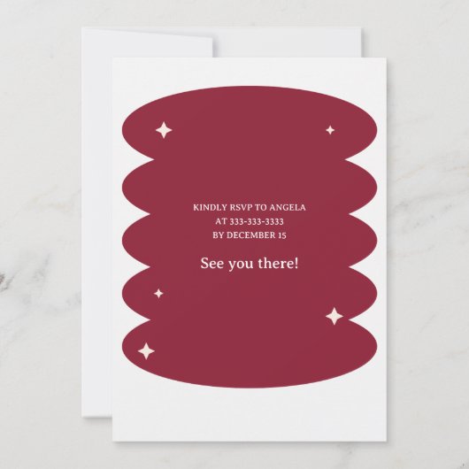 Rotwein-Nachbarschaft-Party Einladung (Rückseite)