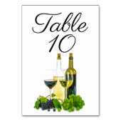 Rotwein oder Weißwein-Tischnummer Tischnummer (Vorderseite)