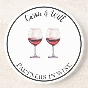 Rotwein-Partner beim Weintrinken Getränkeuntersetzer