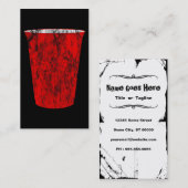 Rotwein-Party Visitenkarte (Vorne/Hinten)