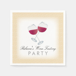 Rotwein, Personalisierte Weinprobe-Party Serviette