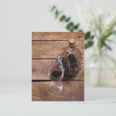 Rotwein Postkarte (Stehend Vorderseite)