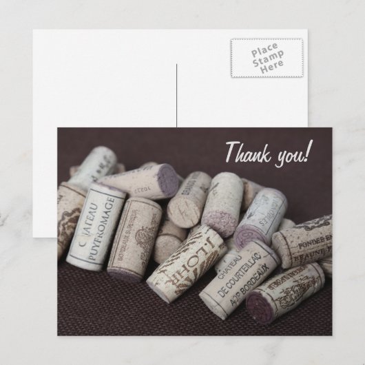 Rotwein Postkarte (Vorne/Hinten)